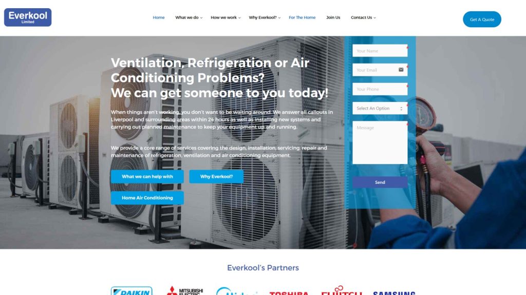 Everkool ventilation, refrigeration and air conditioning website