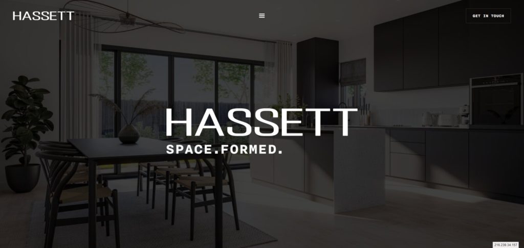 Hassett Homes housebuilder website homepage, built by our team