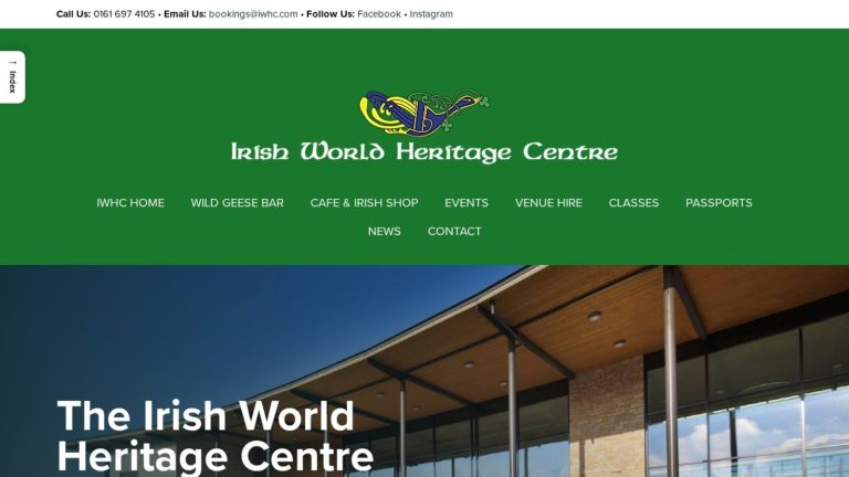 Irish World Heritage Centre website