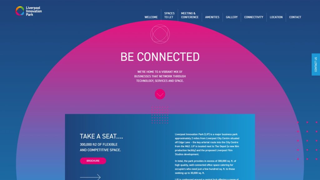 Liverpool Innovation Park commercial workspace website